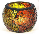 Crackle Mosaic Tea Light Holder