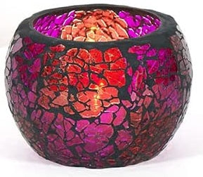 Crackle Mosaic Tea Light Holder