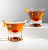 "Crystal" Manhattan Glasses (Set of 2)