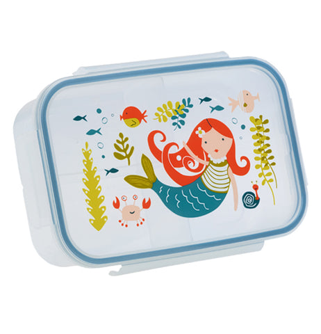 Isla the Mermaid Bento Box featuring Isla swimming under the sea with her sea creature companions on the lid.