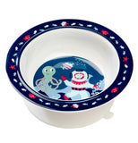 This bowl features an undersea diver swimming with an Octopus and fish.
