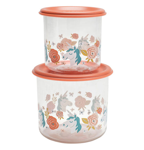 Snack Containers, Large (Set of 2) Unicorn – Little Red Hen