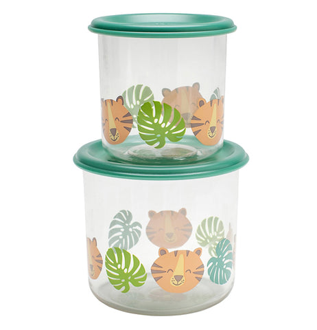 Snack Containers, Large (Set of 2) "Tiger"