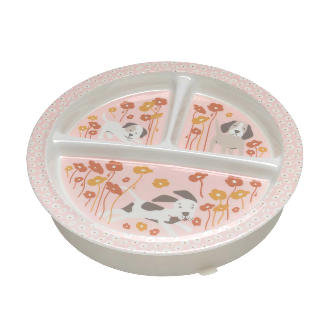 Suction Baby Plate "Puppies &amp; Poppies"