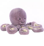 8 arms are better than one! this is a purple stuffed octopus 