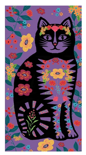 "Flower Power Cat" Matchbox
