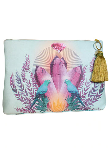 Large Tassel Pouch, "Crystal Fate"