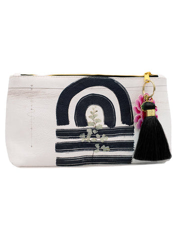 Small Tassel Pouch "Ink Arches"