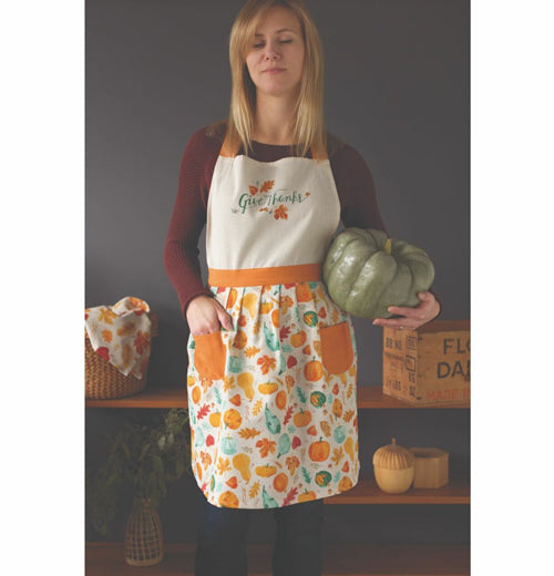 THANKSGIVING Apron, Classic Autumn Harvest