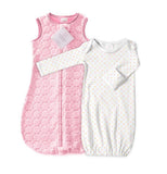 Two Piece Puff Circle and Long Sleeve Gown Baby Gift Set