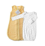 Two Piece Puff Circle and Long Sleeve Gown Baby Gift Set