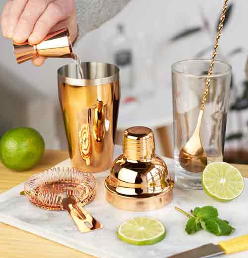 Copper Barware Set