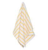 The Dish Towel "Basketweave" shows the hanging of the yellow and white stripes. 