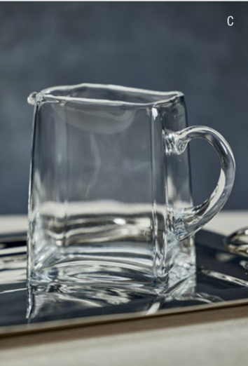 "Beaufort Blown Glass" Scissor Cut Pitcher