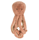 A Medium Big & Beautiful Odell Octopus stretches its eight curly tentacles  downward. 