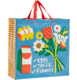 Eggs, Milk, and Flowers Shopper Bag