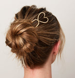 Sutton Heart Brass Hair Stick