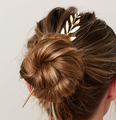 Brass Wisteria Hair Stick