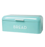 Turquoise Bread Box with the word "Bread" in White