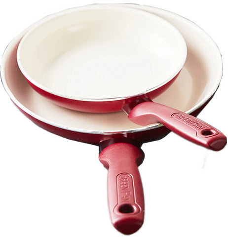 2-Piece Frying Pan Set, Red