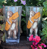 California Bear Hug Pint Glass