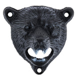 Bottle opener in the shape of a black bear head.