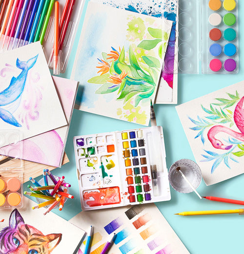 Chroma Blends Watercolor Brush Markers (Set of 18)