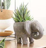 Clay Elephant Planter