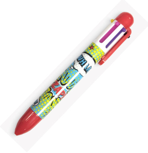 6-Color Click Pen Comic Attack