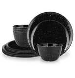 Confetti Black Salad Plate