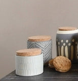 Stoneware Canister w/ Cork Lid