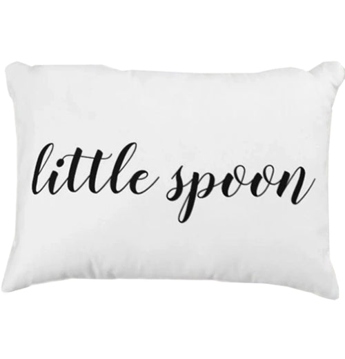 Cotton Pillows "Little Spoon" and "Big Spoon"