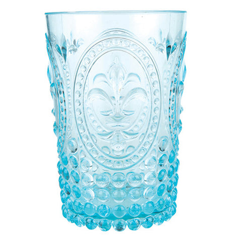 This is a blue country acrylic drink tumbler with cool designs.