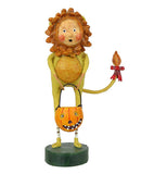 Cowardly Lion King Of The Jungle Figurine Holding A Trick Or Treat Container