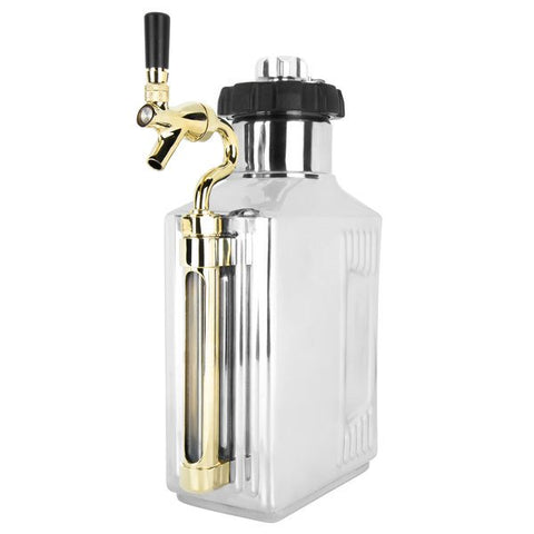 Growler w/ CO2 Cap and Tap, "Mirrored"