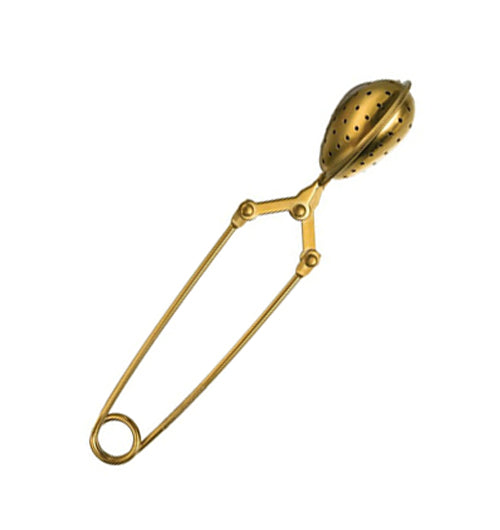 Stainless Steel Gold Heart Tea Strainer