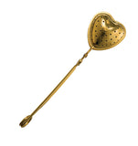 Stainless Steel Gold Heart Tea Strainer