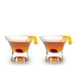 "Crystal" Manhattan Glasses (Set of 2)