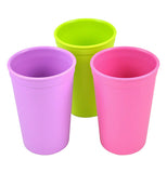 The "Butterfly" Kids Cups in lime green, pink, and purple. 