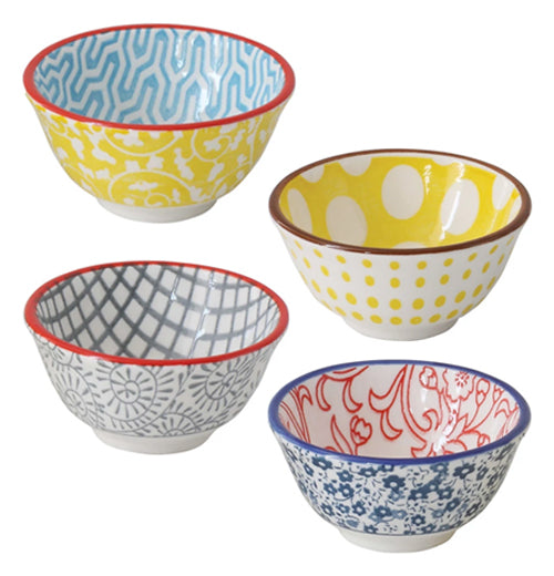 Stoneware Hand-Stamped Pinch Bowl
