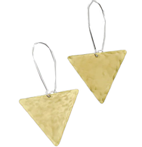 Triangle Brass Earrings