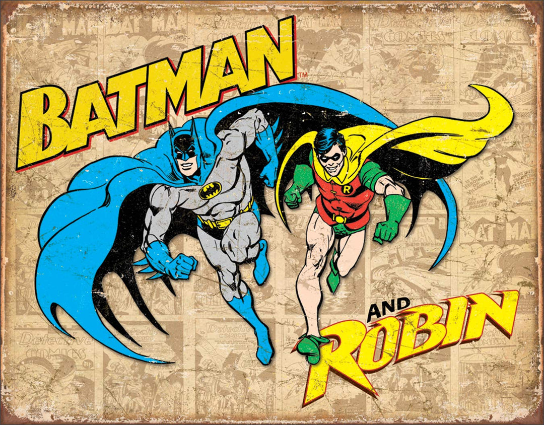 Batman &amp; Robin Tin Sign