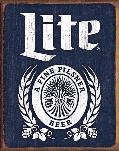 Miller Lite Tin Sign