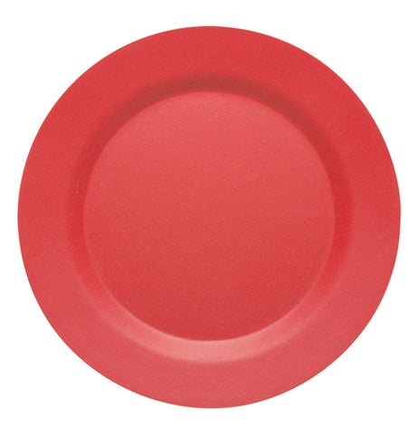 Red colored plate.