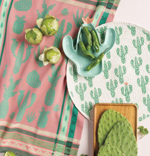 Dishtowel, Jacquard, "Cacti"