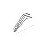 Drinking Straws, Stainless Steel w/ Cleaning Brush