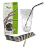 Drinking Straws, Stainless Steel w/ Cleaning Brush