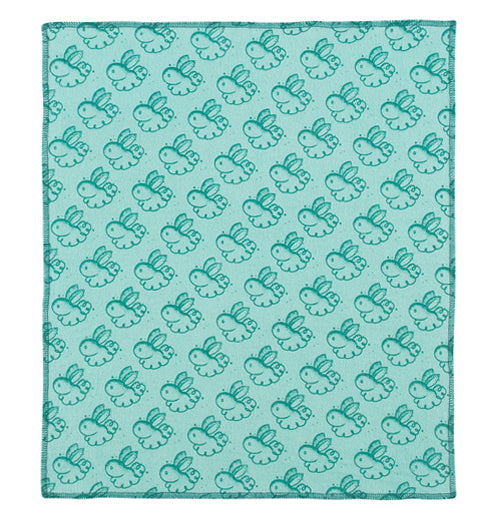 Rabbit print dusting cloth in teal