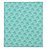 Rabbit print dusting cloth in teal
