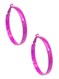 Gold Splattered Thin Hoop Earrings